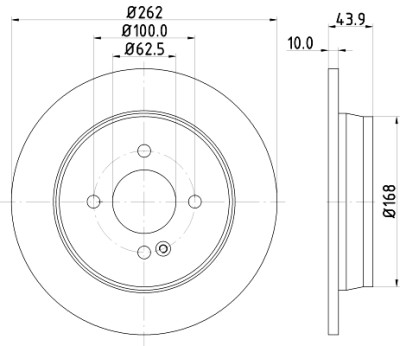 Disque de frein HELLA 8DD 355 118-501