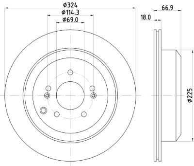 Disque de frein HELLA 8DD 355 118-531