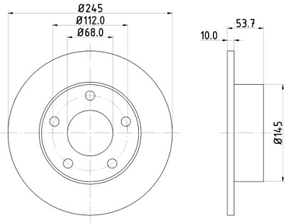 Disque de frein HELLA 8DD 355 118-581