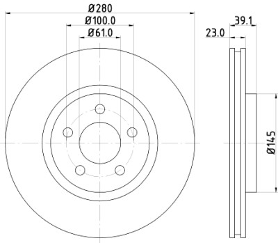 Disque de frein HELLA 8DD 355 118-601