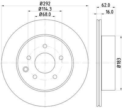 Disque de frein HELLA 8DD 355 118-711