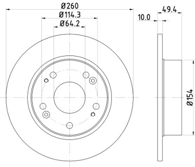 Disque de frein HELLA 8DD 355 118-731