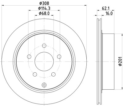 Disque de frein HELLA 8DD 355 118-811