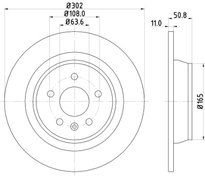 Disque de frein HELLA 8DD 355 118-841