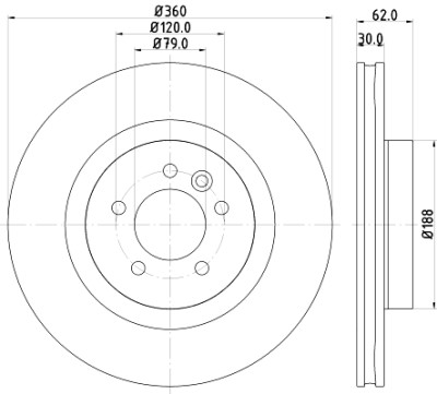 Disque de frein HELLA 8DD 355 118-871