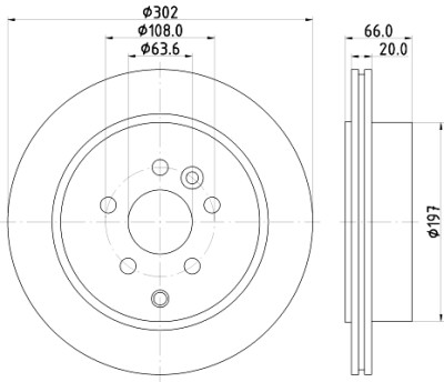 Disque de frein HELLA 8DD 355 118-921