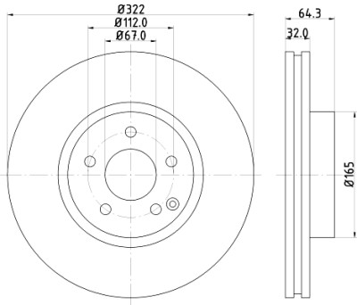 Disque de frein HELLA 8DD 355 118-931