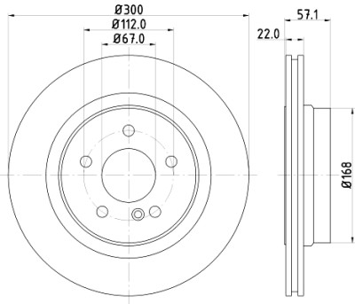 Disque de frein HELLA 8DD 355 118-941