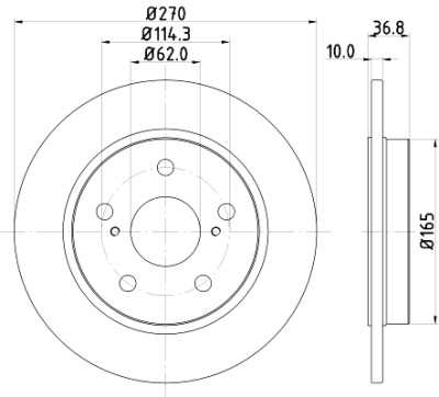 Disque de frein HELLA 8DD 355 118-971