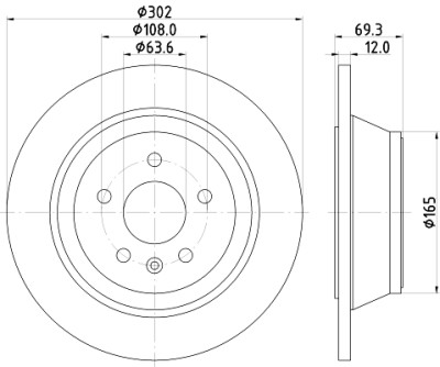Disque de frein HELLA 8DD 355 119-151