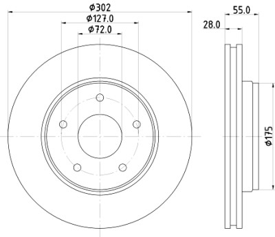 Disque de frein HELLA 8DD 355 119-191
