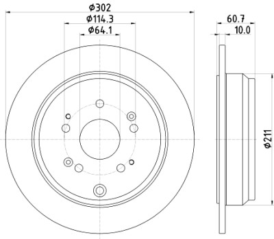 Disque de frein HELLA 8DD 355 119-221