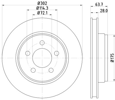 Disque de frein HELLA 8DD 355 119-241