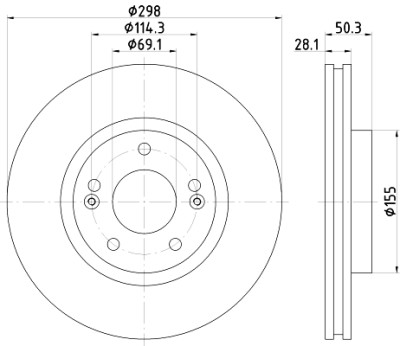 Disque de frein HELLA 8DD 355 119-251