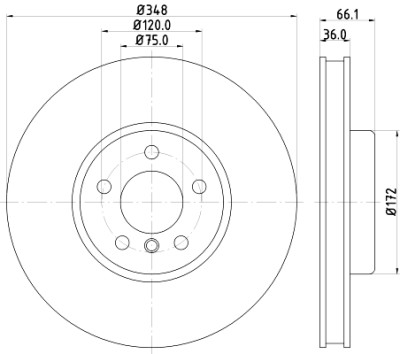 Disque de frein HELLA 8DD 355 119-261