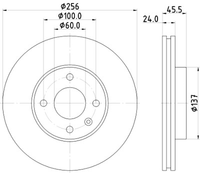 Disque de frein HELLA 8DD 355 119-351
