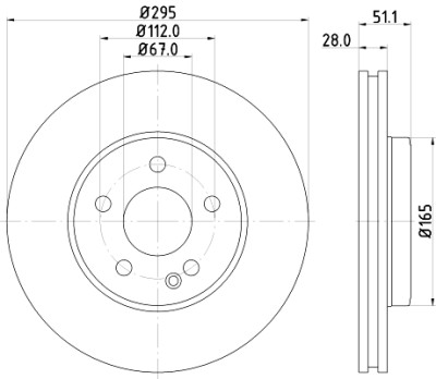 Disque de frein HELLA 8DD 355 119-411