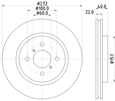 Disque de frein HELLA 8DD 355 119-471