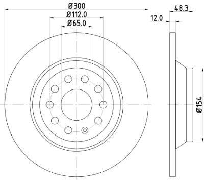Disque de frein HELLA 8DD 355 119-481