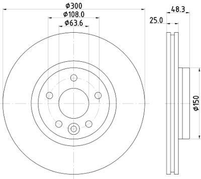 Disque de frein HELLA 8DD 355 119-511