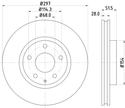 Disque de frein HELLA 8DD 355 119-581