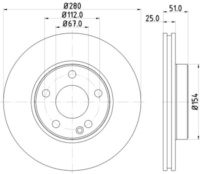 Disque de frein HELLA 8DD 355 119-601