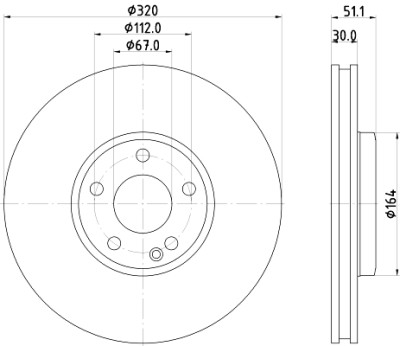 Disque de frein HELLA 8DD 355 119-701
