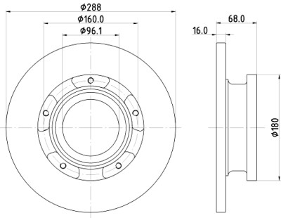 Disque de frein HELLA 8DD 355 120-181