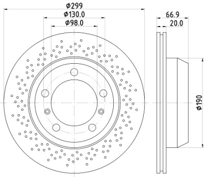 Disque de frein HELLA 8DD 355 120-221