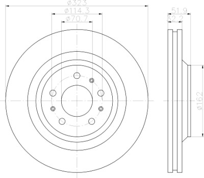 Disque de frein HELLA 8DD 355 120-251