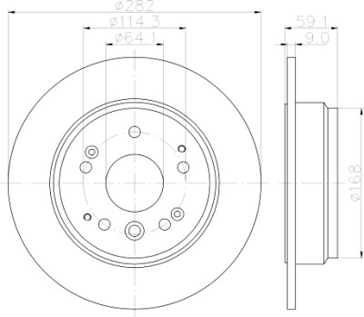 Disque de frein HELLA 8DD 355 120-321