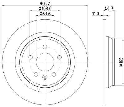 Disque de frein HELLA 8DD 355 120-371