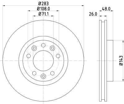 Disque de frein HELLA 8DD 355 120-411