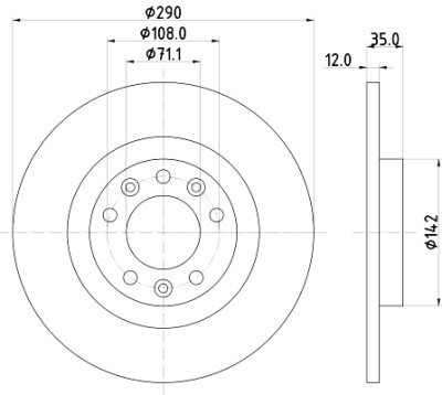 Disque de frein HELLA 8DD 355 120-421