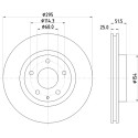 Disque de frein HELLA 8DD 355 120-451