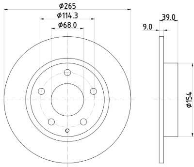 Disque de frein HELLA 8DD 355 120-461