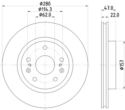 Disque de frein HELLA 8DD 355 120-521