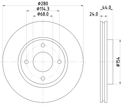 Disque de frein HELLA 8DD 355 120-591