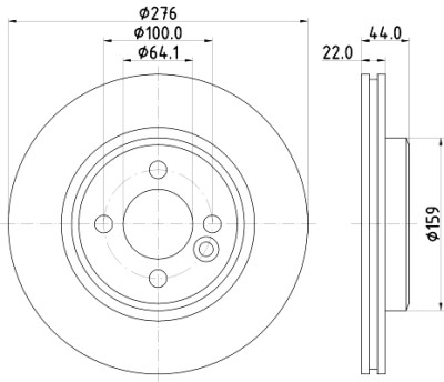 Disque de frein HELLA 8DD 355 120-611