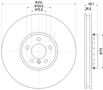 Disque de frein HELLA 8DD 355 120-701