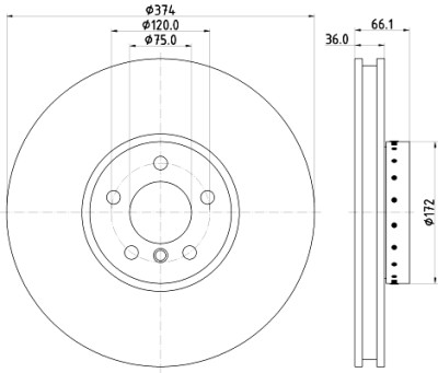 Disque de frein HELLA 8DD 355 120-711