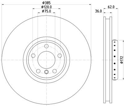 Disque de frein HELLA 8DD 355 120-721