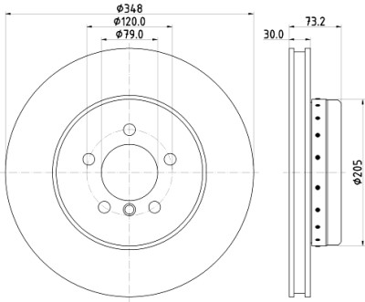 Disque de frein HELLA 8DD 355 120-751