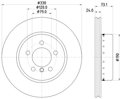 Disque de frein HELLA 8DD 355 120-761