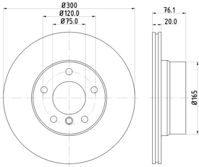 Disque de frein HELLA 8DD 355 120-901