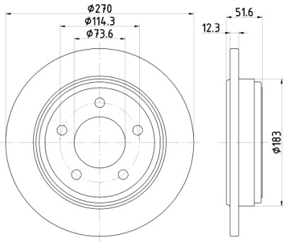 Disque de frein HELLA 8DD 355 122-361