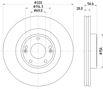 Disque de frein HELLA 8DD 355 122-461