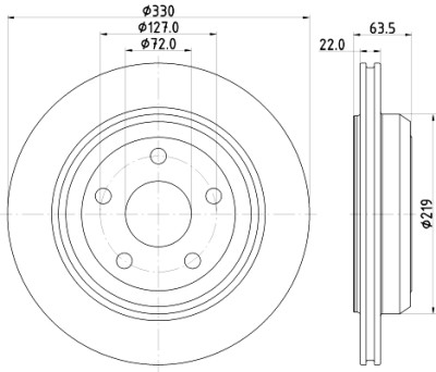 Disque de frein HELLA 8DD 355 122-511