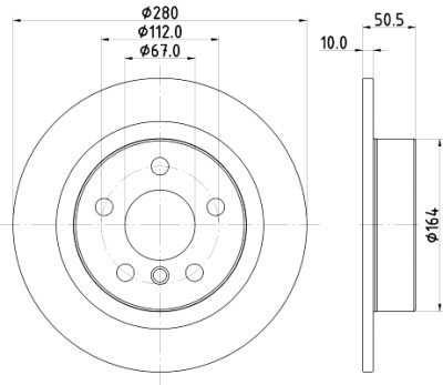 Disque de frein HELLA 8DD 355 122-661
