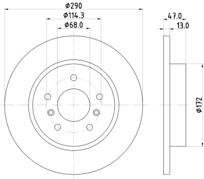 Disque de frein HELLA 8DD 355 122-771